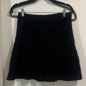 Zara Elegant Black Knit Mini Skirt Size Small